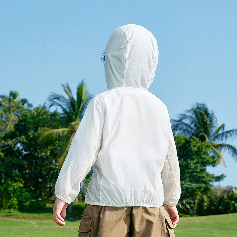 巴拉巴拉【商场同款】儿童防晒衣男童女童2025夏季薄款皮肤衣凉感 本白10101 130