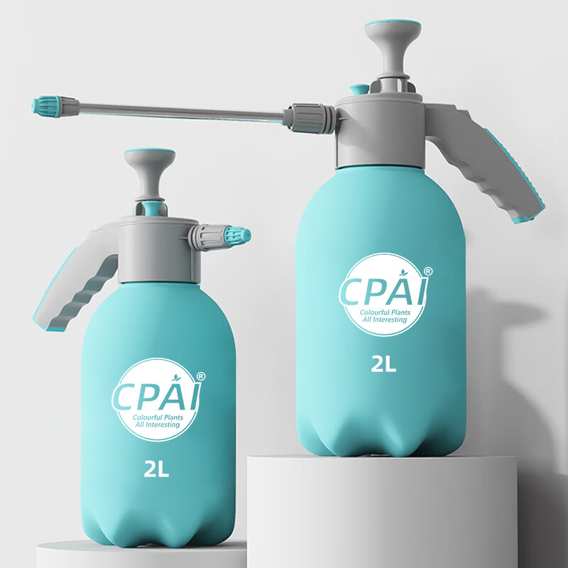 CPAI喷壶家用小型喷雾器消毒清洁打农药专用浇花园艺花园气压式洒水壶 2升加厚蓝色喷壶 自带泄压阀
