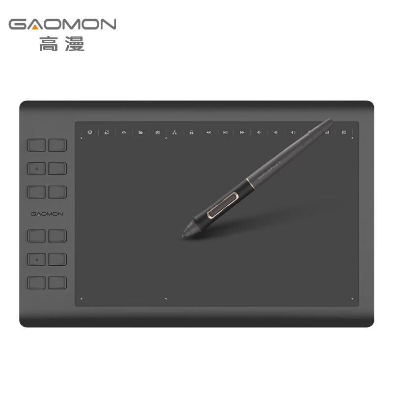 高漫1061pro數(shù)位板電腦畫板手寫字板繪圖板 可連接手機(jī)電子手繪板 黑色 25.4x15.88cm