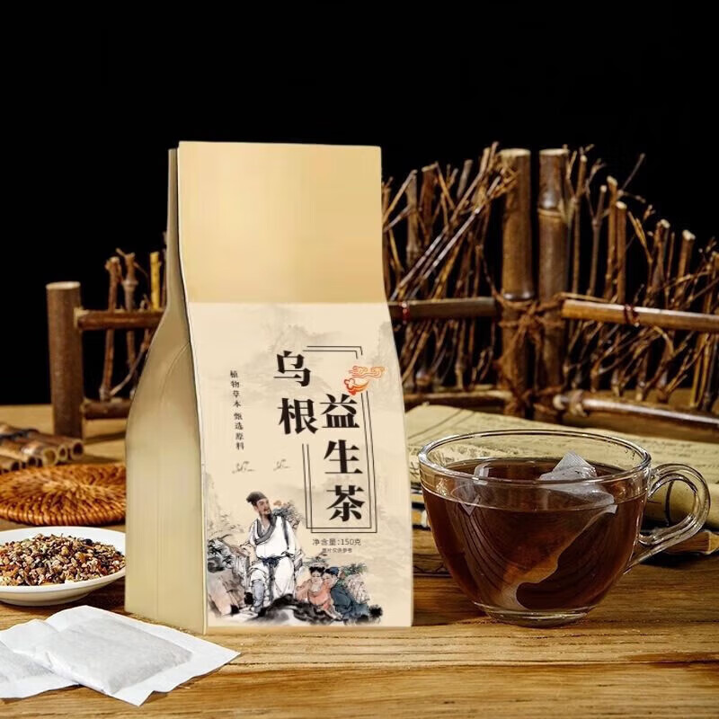 李良濟烏根益生茶烏根益生茶非烏發(fā)茶少白頭烏根湯袋泡茶養生家用無(wú)糖 烏根益生茶*1袋