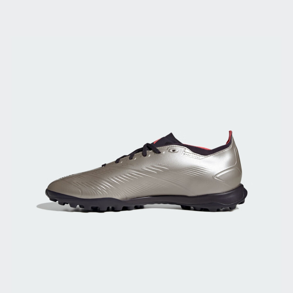 adidas PREDATOR LEAGUE TF人造草地/室外硬地碎钉足球鞋阿迪达斯 金属银灰色/黑色/漩涡荧光红 42.5