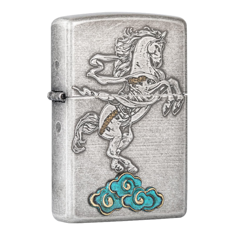 ZIPPO打火机正品纯铜平步青云生肖马年煤油防风男士生日礼物高档奢侈 平步青云【心动礼盒】