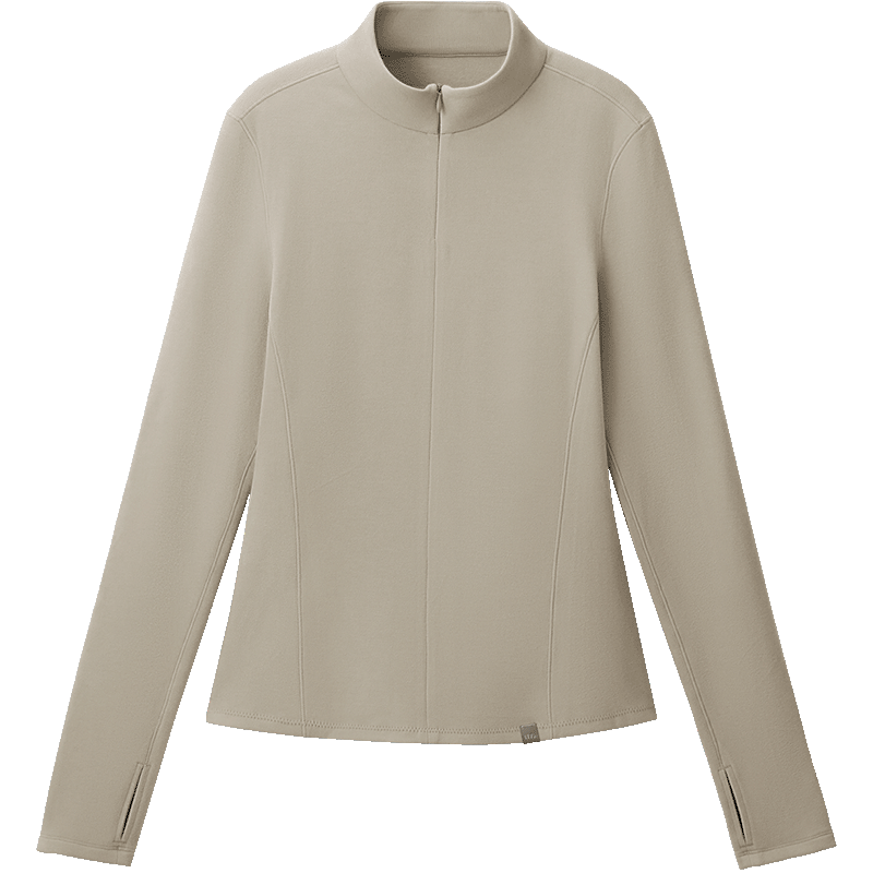 蕉下（beneunder）打底衫女修身半拉鏈搖粒絨彈力保暖秋冬PM002