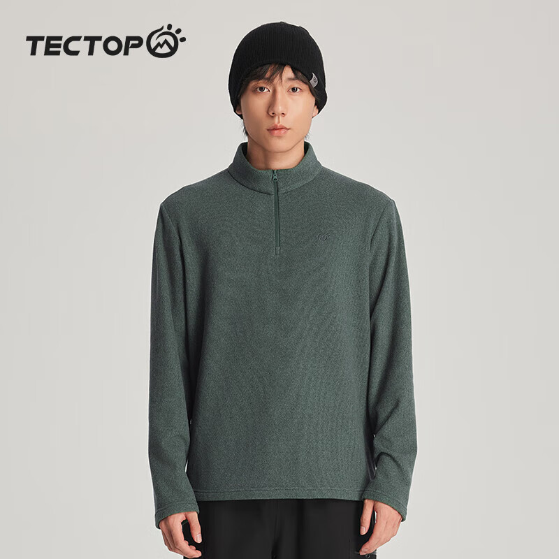 探拓抓绒衣男卫衣外套摇粒绒保暖内搭打底衫