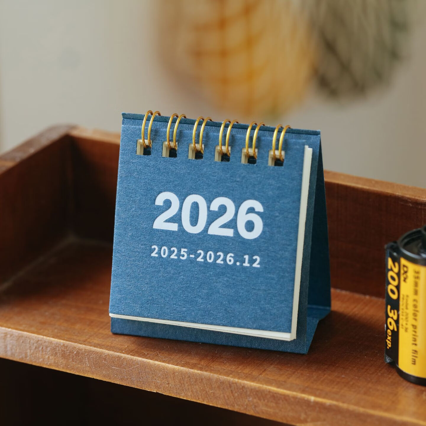 NOTE FOR【3.98元包邮】2025-2026年创意迷你小台历 日历万年历便携记事简约桌面摆件 蓝色-2026年小台历 新品包邮