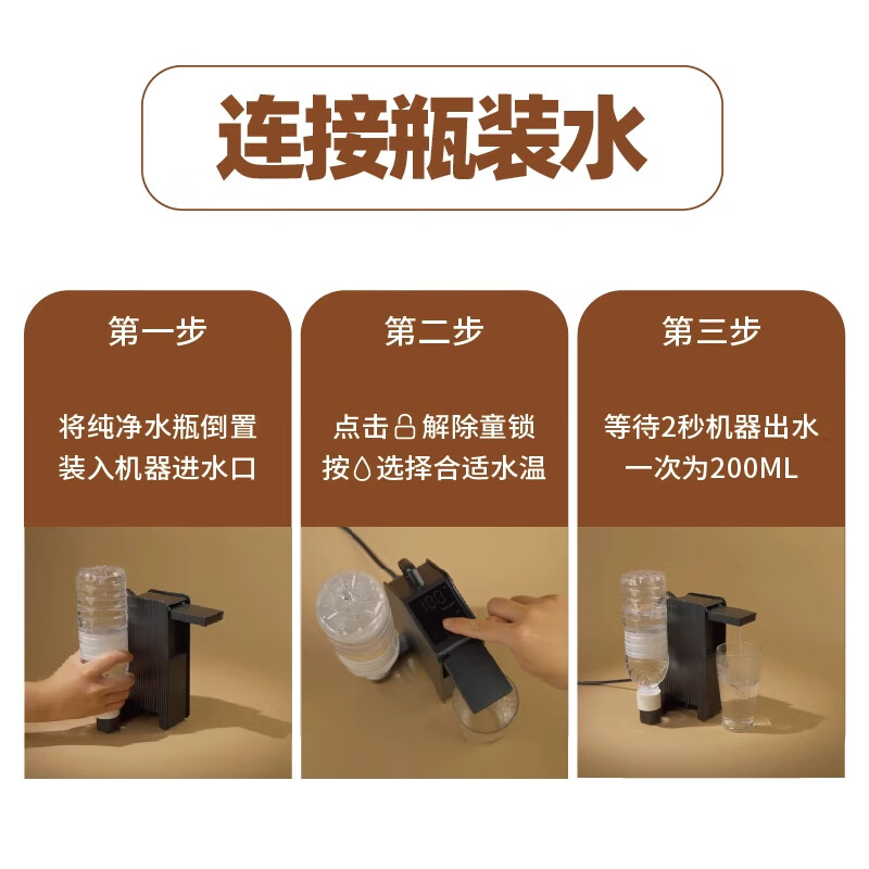 SOFT SEASON即热式饮水机 国庆出行宿舍便携即热烧水壶出差旅行电热水壶冲奶泡奶桌面家用小型迷你烧水壶 【礼盒套装】月光白| 即热型