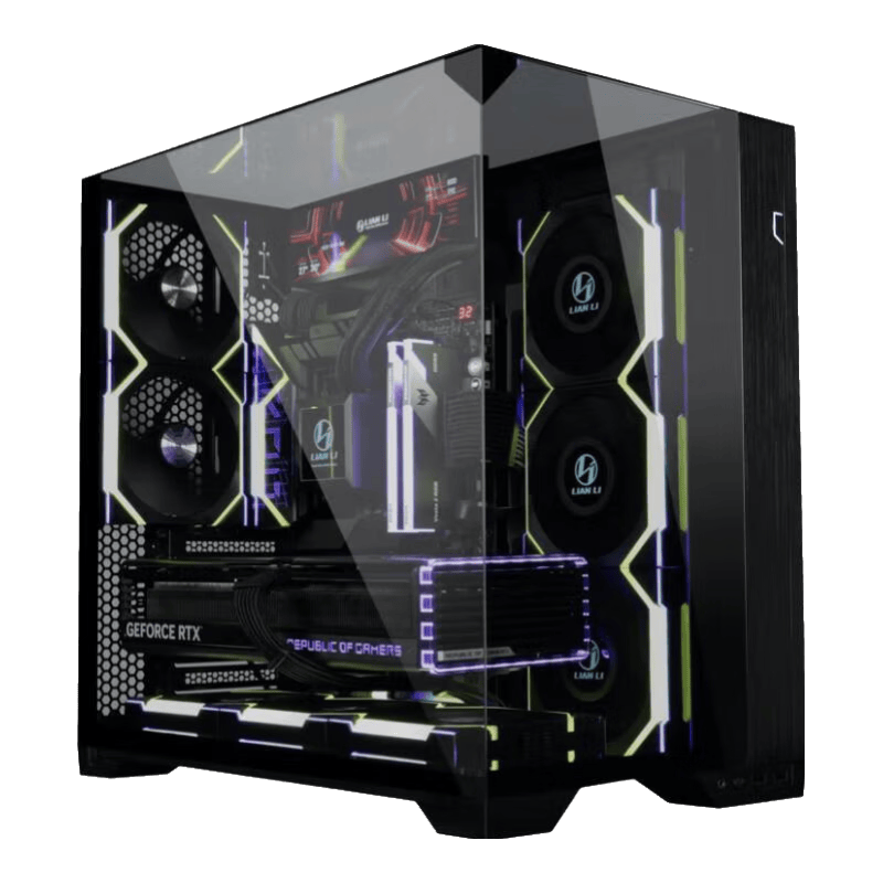 LIANLI ����˹ O11 Vision Compact ���� ���沣�� 360ˮ�� ��ɫ ������Ϸ����̨ʽ�� 596Ԫ
