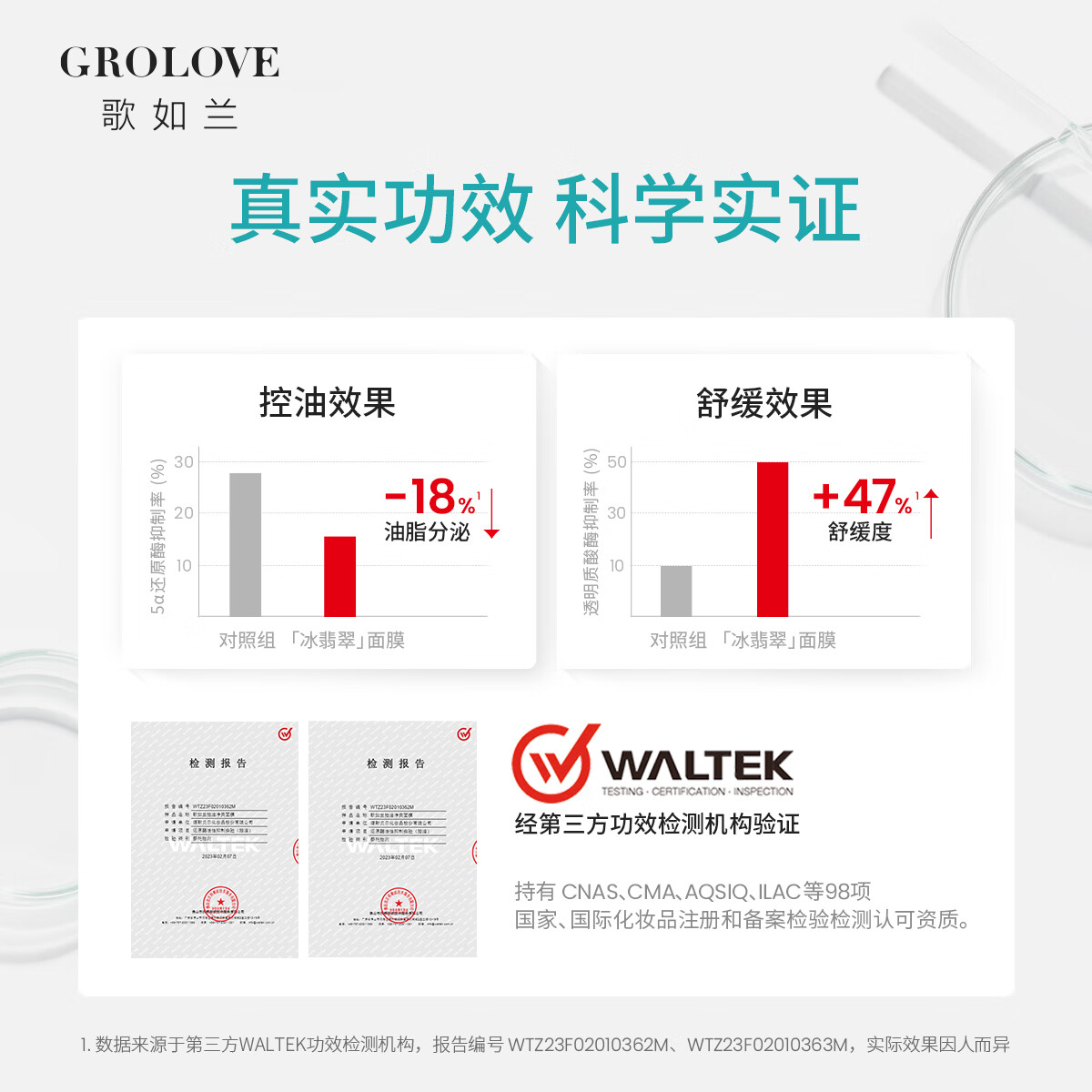 歌如兰冰翡翠净爽控油面膜深度补水面膜保湿无添加深层抗皱舒缓面膜 1盒 5片【首页加入会员领券】