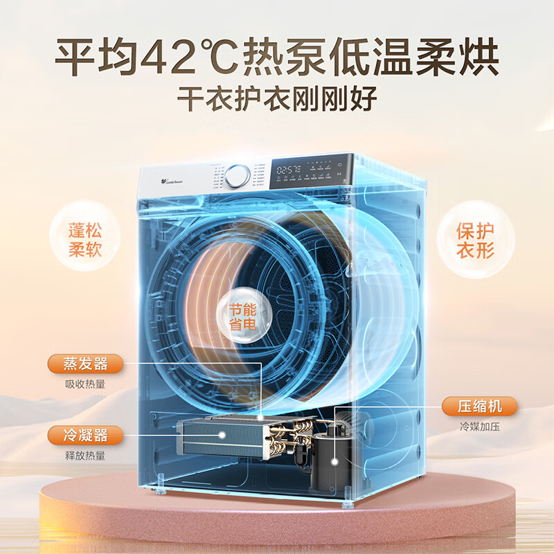 小天鹅(LittleSwan)3.0机皇洗烘套装滚筒洗衣机全自动10KG超微净泡洗特渍+热泵烘干机10KG节能双变频以旧换新国家补贴 水魔方奶油白套装