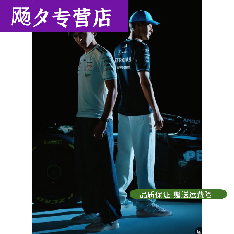 樱央(MISHIDE)f1赛车服短袖T恤2025新款奔驰队服速干薄款夏季方程式 黑色 均码 XXXS