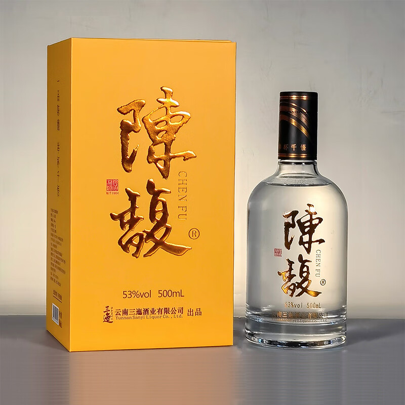 三迤陈馥 53°小曲清香型白酒高粱酒500mL纯粮6年窖藏非遗工艺 礼盒装 53%vol 500mL 6瓶 【量贩实惠装】53°陈馥清香型白酒 53°陈馥清香型白酒