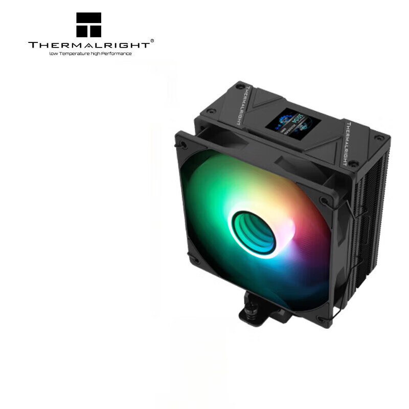 利民（Thermalright）(利民) 数显屏 六热管CPU风冷散热器 AS120 VISION ARGB黑色
