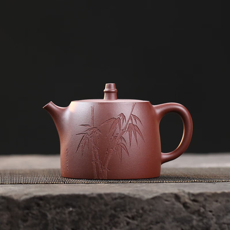 紫砂壶茶壶茶具柱瓢壶泡茶壶水壶 素刻款