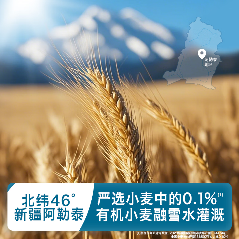 禾泱泱有机婴幼儿面条营养辅食无添加食用盐6个月以上二价铁宝宝面条 1阶新疆小麦有机二价铁嫩碎面