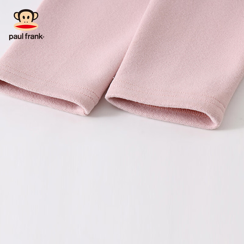 大嘴猴(paul frank)童装儿童羽绒服2025秋冬款女男女童羽绒内胆洋气保暖舒适轻薄外套 浅粉 130