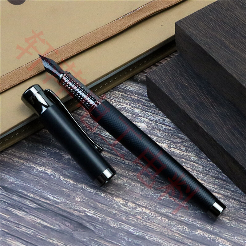 永生鋼筆黑騎士銅制筆身明尖辦公送禮學(xué)生練字筆 黑色 0.5mm
