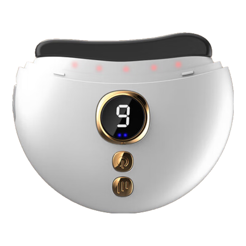 妙艾堂電動刮痧板儀砭石按摩美容頸肩面部刮臉板加熱敷智能提拉神器家用 [全新加厚升級]白色黑砭石(送精油+充電線）