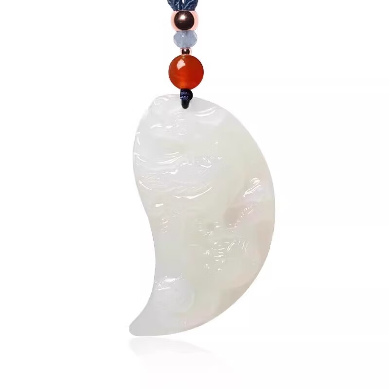 贵兴正品和田玉龙凤牌玉佩吊坠古代定情信物一对玉坠情侣项链挂坠礼物 龙凤配吊坠【夫妻款】