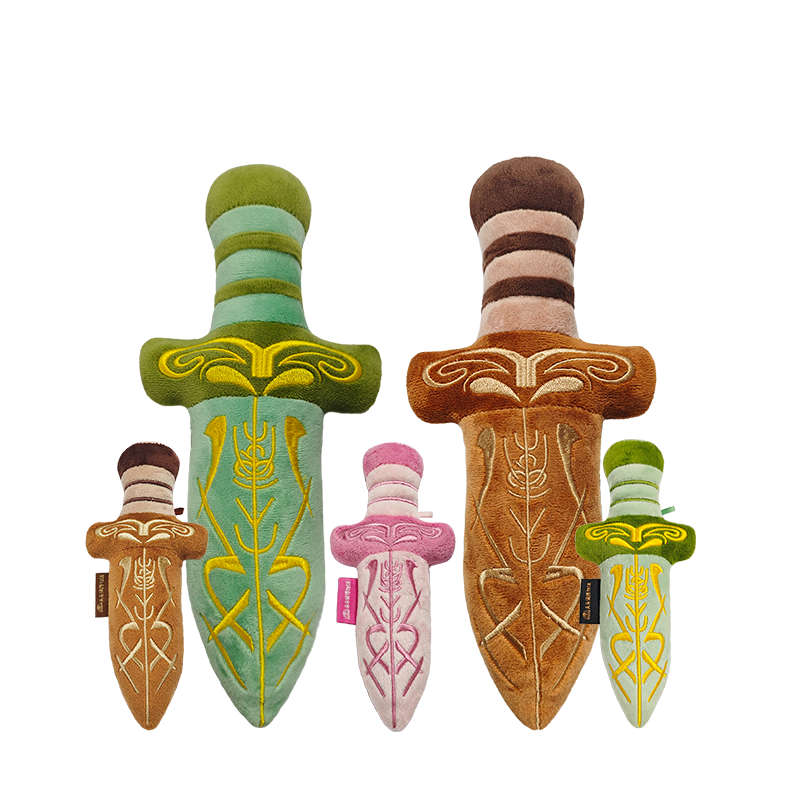 秦始皇兵马俑博物馆朕的毛绒西安旅游纪念品伴手礼物钥匙扣西安文创驴马狗兔剑哈士奇 小剑【绿】