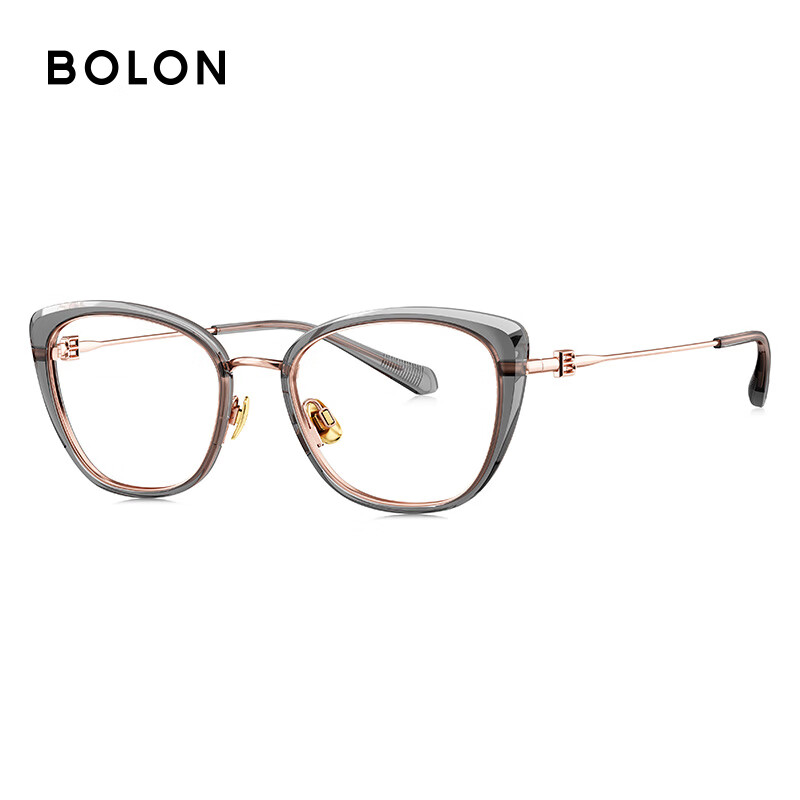 暴龙(BOLON)近视眼镜框 厂家直发 杨紫同款猫眼镜架 暴龙眼镜 BA6071 B13-薄暮茶棕 配优可视防蓝光1.60(600度内)