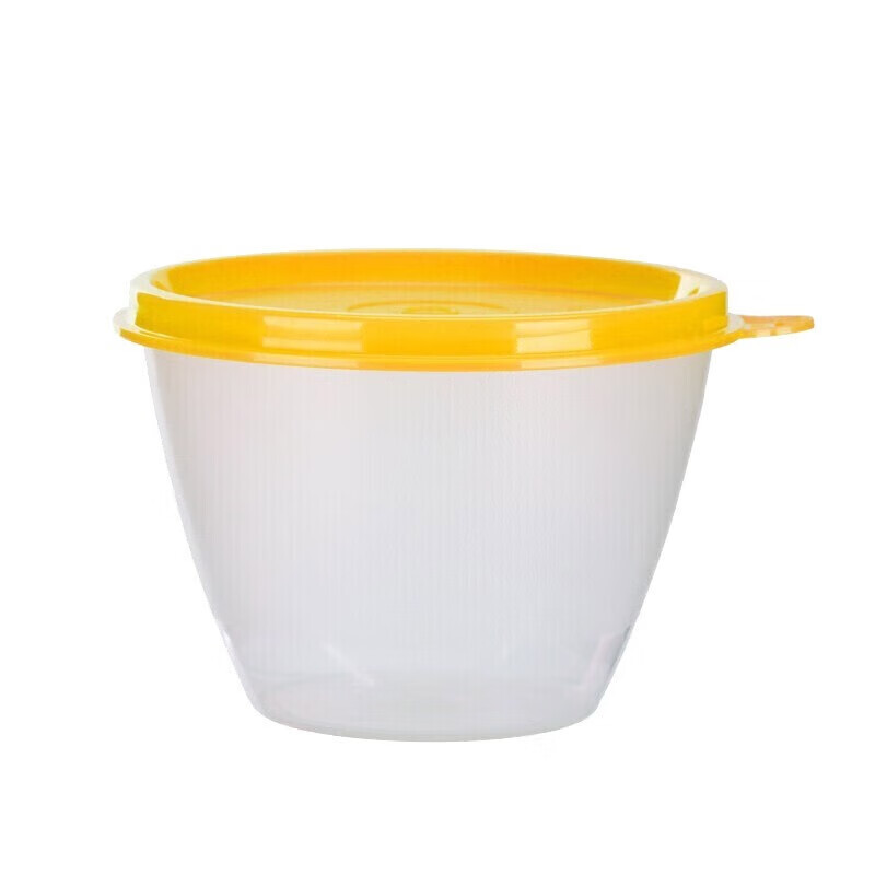 特百惠家用冷冻冷藏干货保鲜盒零食水果储藏盒圆罐零食水果密封收纳合集 鲜果碗颜色随机单个-430ml