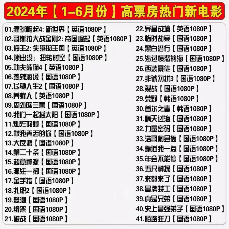 高清电影优盘车载u盘USB户外投影仪智能电视机平板电脑手机通用