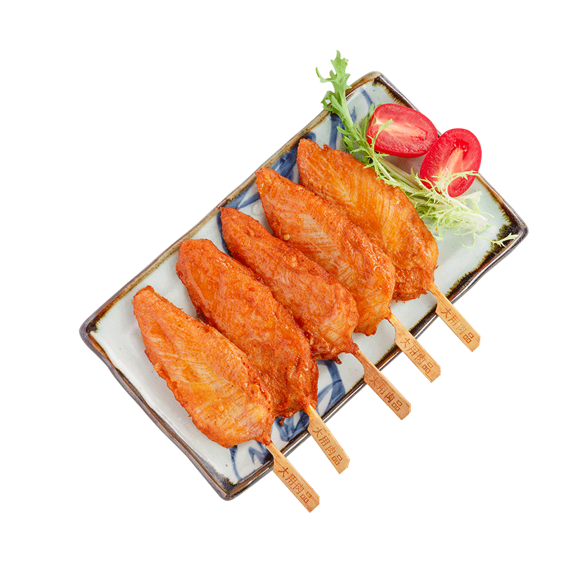 大用川香雞柳半成品無骨油炸小吃冷凍新鮮雞塊燒烤炸串食材商用里脊肉 桔紅色 【家庭裝-商超同款】川香雞柳*2