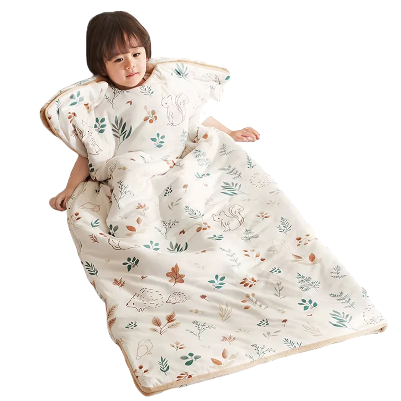 可优比（KUB）儿童睡袋防踢被秋冬拥抱被宝宝一体式恒温睡袋游园会100*160cm
