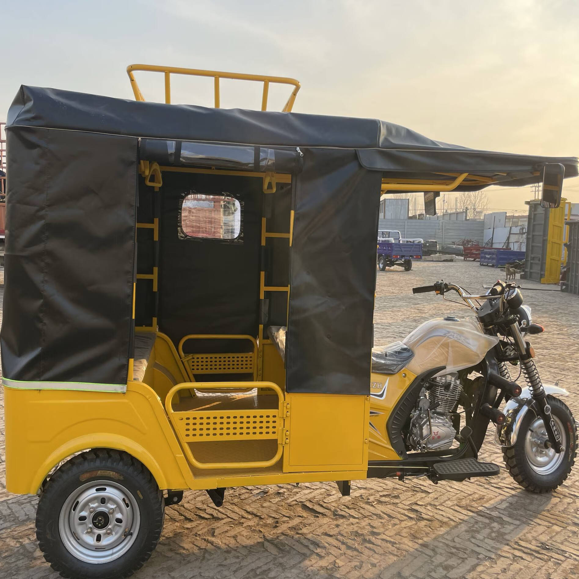 宗申动力车家用农用燃油客车货运客用燃油三轮车汽油遮阳封闭车 150