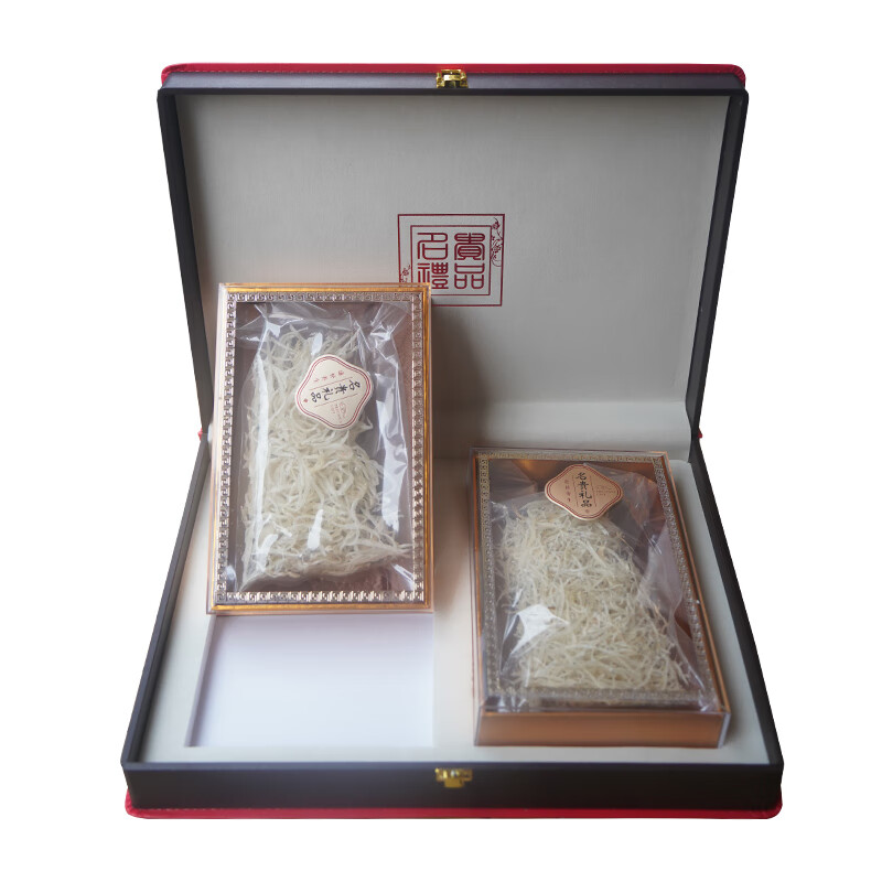 银鱼干江西鄱阳特产级淡水无盐自然晒干生鲜鱼干干货新年年货礼盒 红色皮质-礼盒装小银鱼200g-不一样的情怀