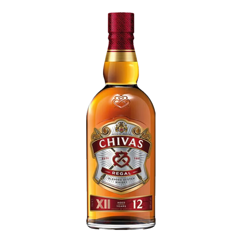 芝華士（Chivas Regal）英國12年杰克丹尼 蘇格蘭 調和 調配型 威士忌 進口洋酒 40%vol 單瓶500ml