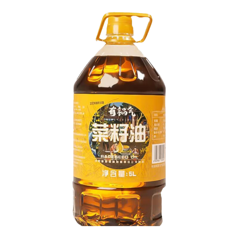 踏水坊 菜籽油 物理壓榨 非轉(zhuǎn)基因 純香菜籽油 菜籽油5L*1桶