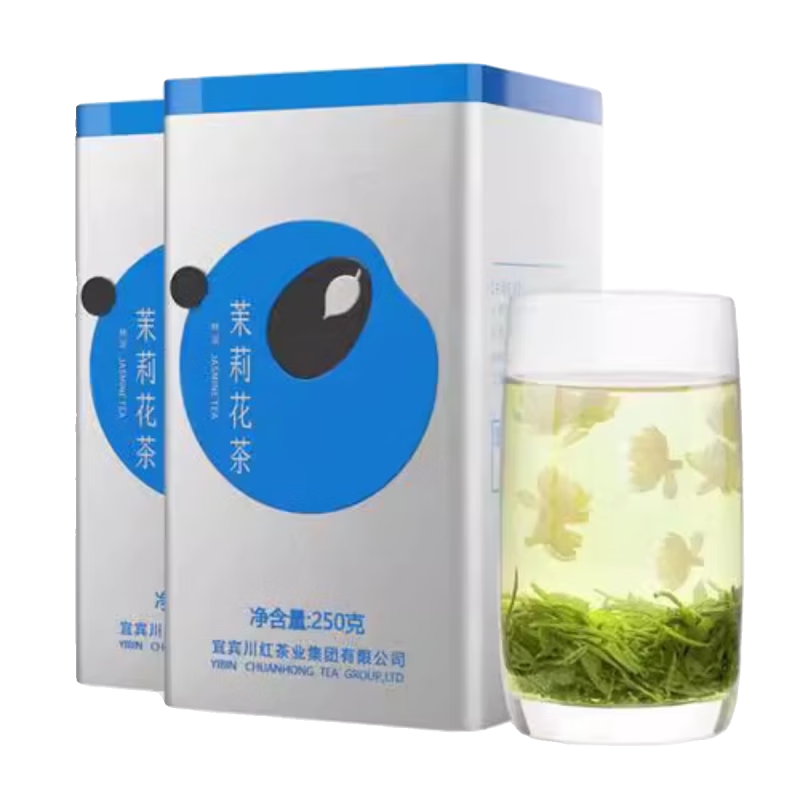 林湖飄雪茉莉花茶2024新茶濃香型綠茶葉四川特產(chǎn) 散裝花毛峰500g 川紅花毛峰250g*2