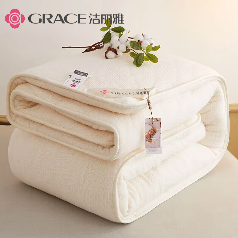 洁丽雅（Grace）新疆长绒棉 100%棉花被芯 春秋被 4斤150*200cm