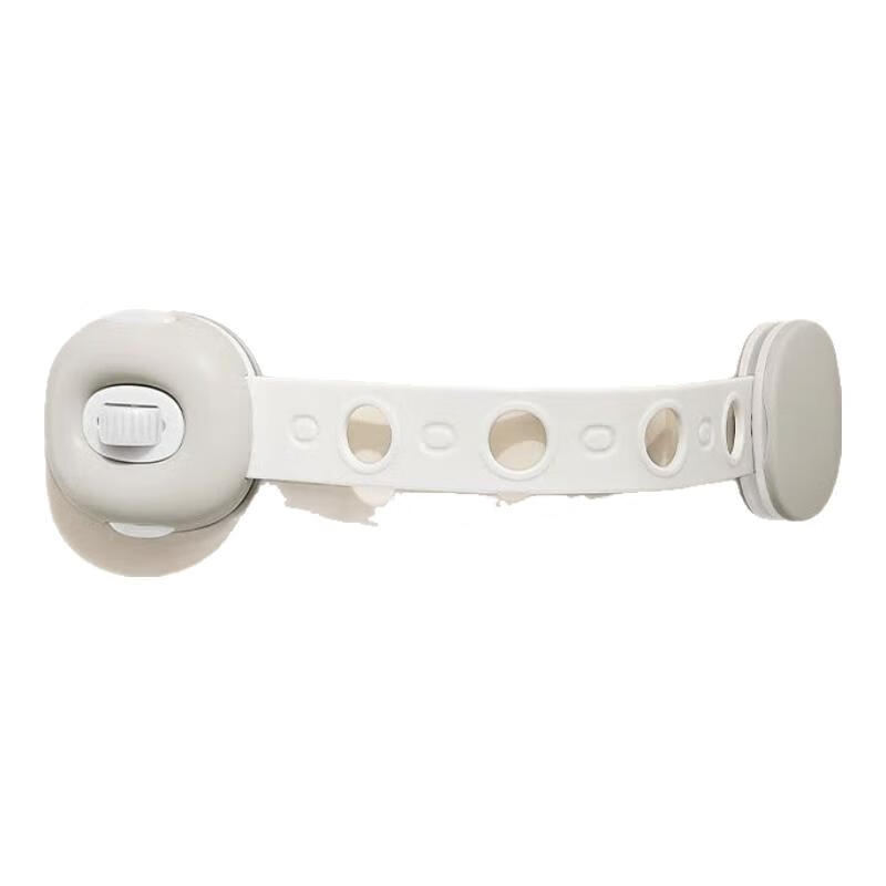 优贝仕儿童安全锁防护抽屉锁婴儿防夹手多功能宝宝防开冰箱柜子柜门锁扣 象牙白 【滑轮锁】长锁4个