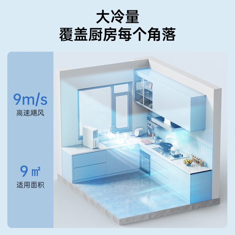 蓝宝(BLAUPUNKT)厨房冰雾扇冷风空调扇制冷小型壁挂电风扇加湿水冷风扇冷风机防油烟节能低噪加湿器 【经典爆款-X5】快速降温/台式免安装