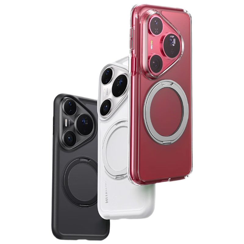 图拉斯支点壳 适用华为 Pura80 Pro/Pro+手机壳P80Pro磁吸支架防摔手机壳 磨砂白