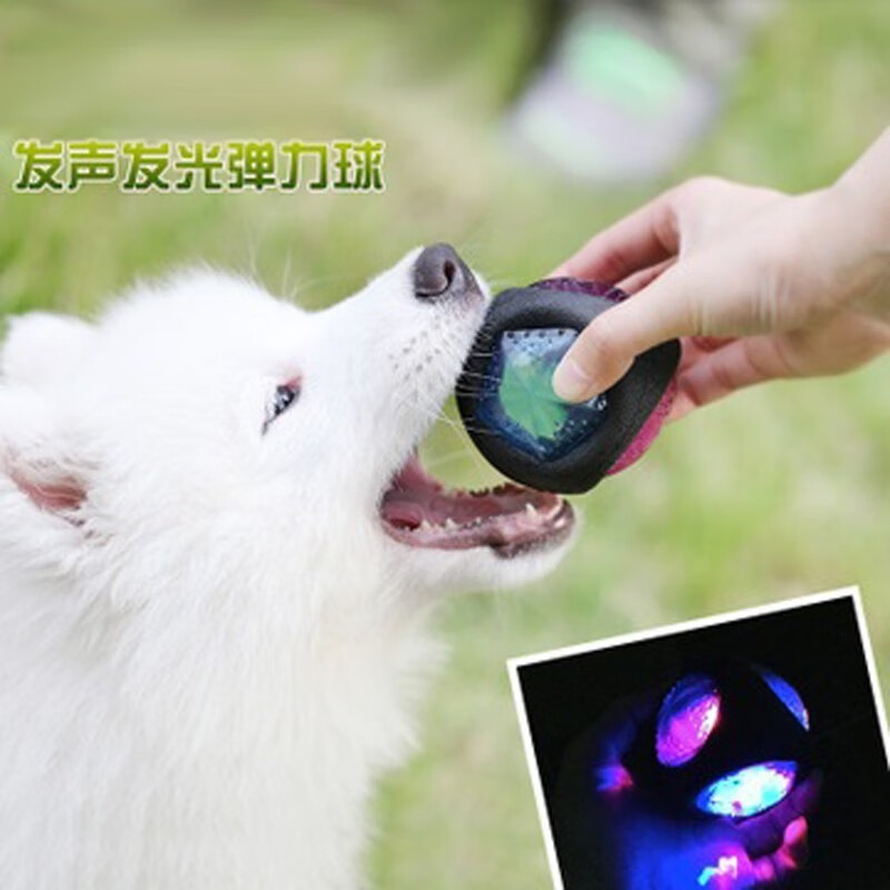 拉维佩特（LOVINGPET）狗狗玩具球发光发声金毛柯基玩具泰迪边牧狗玩具小型犬狗磨牙玩具 发光发声狗玩具球