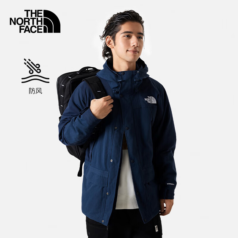 The North Face北面防风夹克男户外运动透气保暖外套86ZT 藏青色/8K2 S