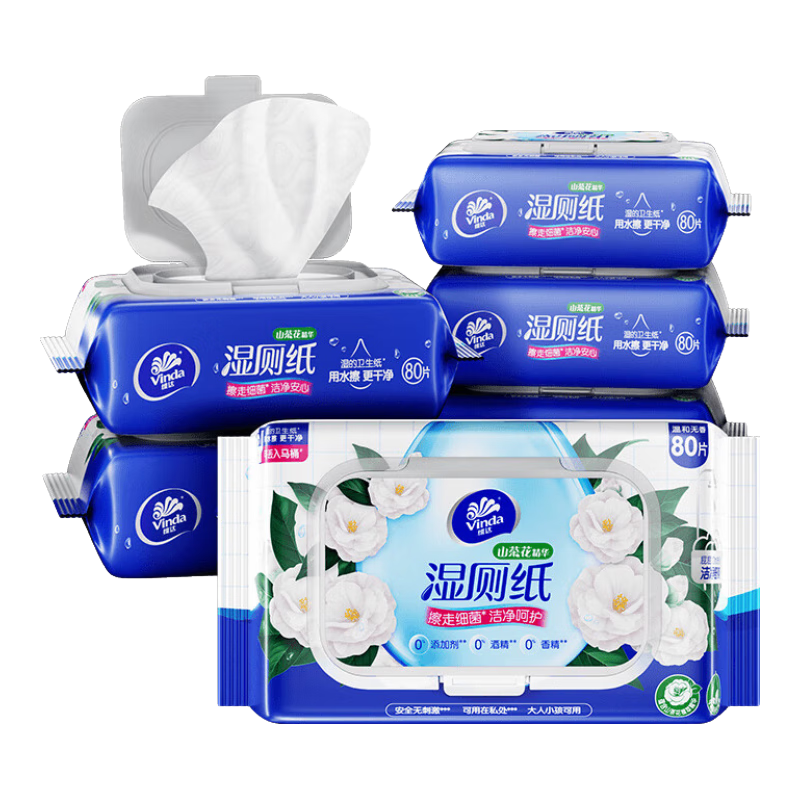 ���ڲ�����ά�Vinda��ʪ��ֽ ��ͥ����80Ƭ*5�� ɽ�軨������ֽʪ�� ��PP�ɳ�ɢ������ ��ɽ�軨������ 80Ƭ*5�� ʪ��ֽ 37.9Ԫ