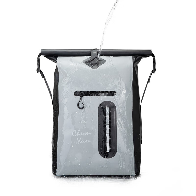 CHUMYUM摩托车防水骑行包户外运动双肩包大容量登山背包 灰色