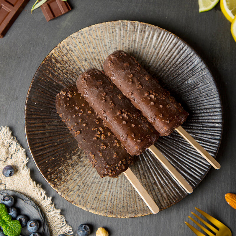 伊利巧乐兹巧恋果蓝莓酱巧克力味冰淇淋75g*10支/盒