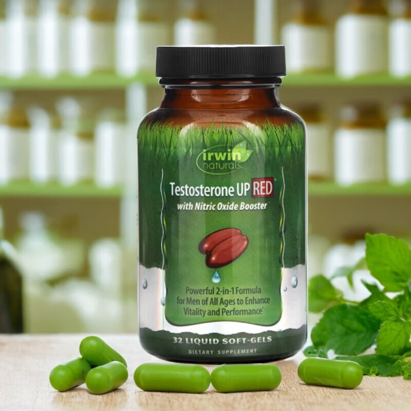 美国Irwin Testosterone UP Red 男士睾酮素提升一氧化氮加强剂 100粒