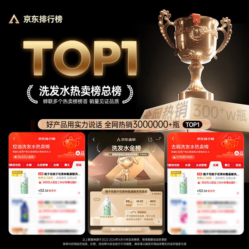 范泳辰胖东來青少年洗发水 控油止痒持久留香 3-12-18岁+ 儿童学生 栀子花香洗发水800ml*1瓶