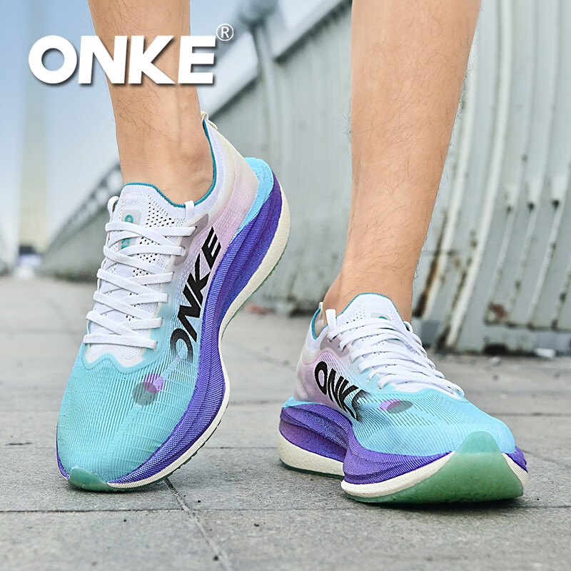 ONKE新款运动鞋女鞋春季透气轻便网面防滑减震健身休闲运动跑步鞋男 紫霄 男女款 41