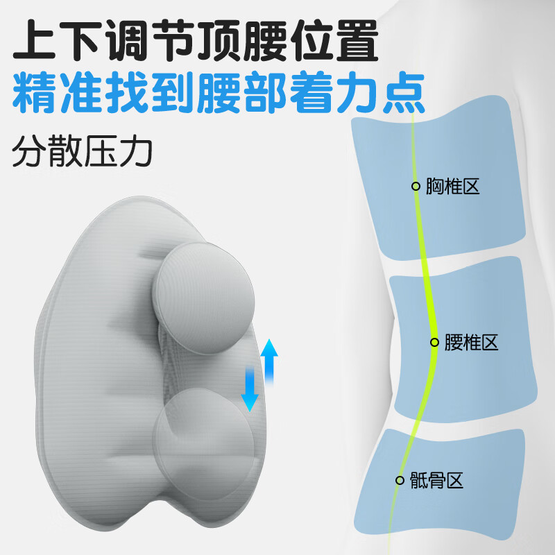 蹬捷长途坐飞机睡觉神器充气腰垫护腰靠国际航班经济舱便携久坐出差 【顶腰腰靠】+送收纳袋 无规格