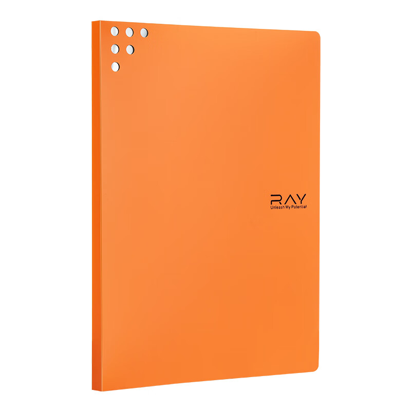 齐心（COMIX） RAY资料册A4 20袋 橙色 办公用品 活页插袋文件夹 文件收纳册 A6112 （15个装）