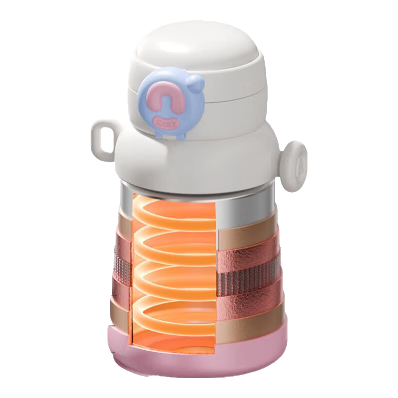 富光保温杯女生儿童礼物杯316L高颜值水杯子学生上学专用可爱双饮随行 粉红森林夺宝550ml