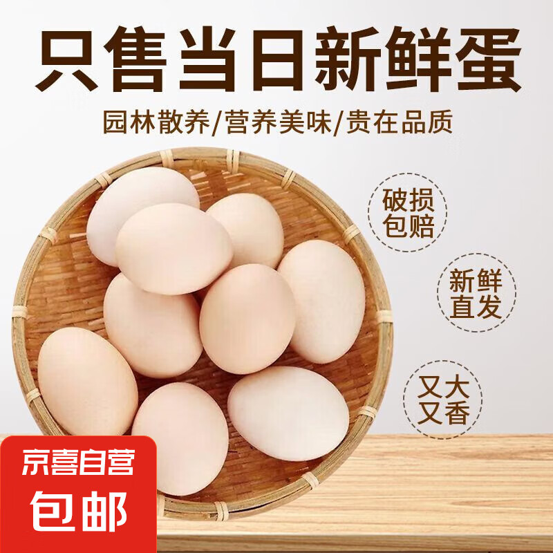 林间谷物饲养土鸡蛋初生蛋现捡 40g±5g/枚溏心蛋买菜生鲜超市早餐 鸡蛋10枚