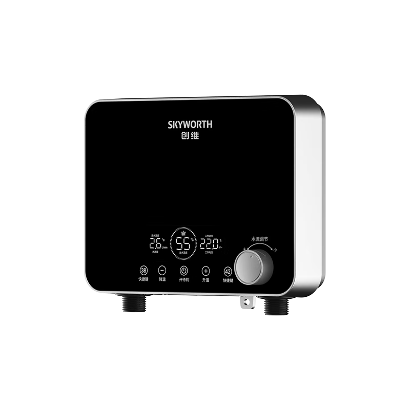 創(chuàng  )維即熱式小廚寶5500W變頻恒溫速熱廚房電熱水器廚房小型電熱水龍頭家用熱水寶免打孔D953+阻垢過(guò)濾